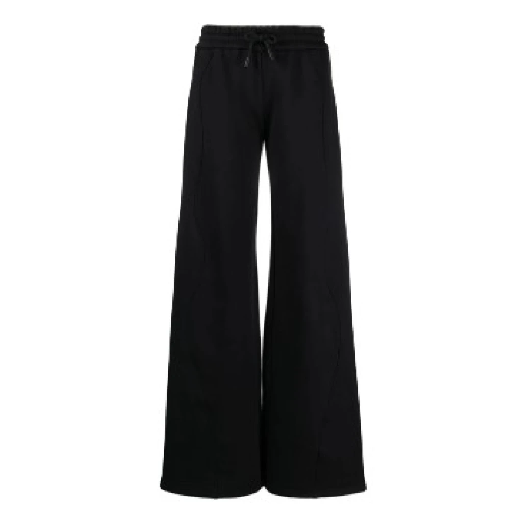 Off White Svarta Track Pants med Piping-Detaljer Black, Dam