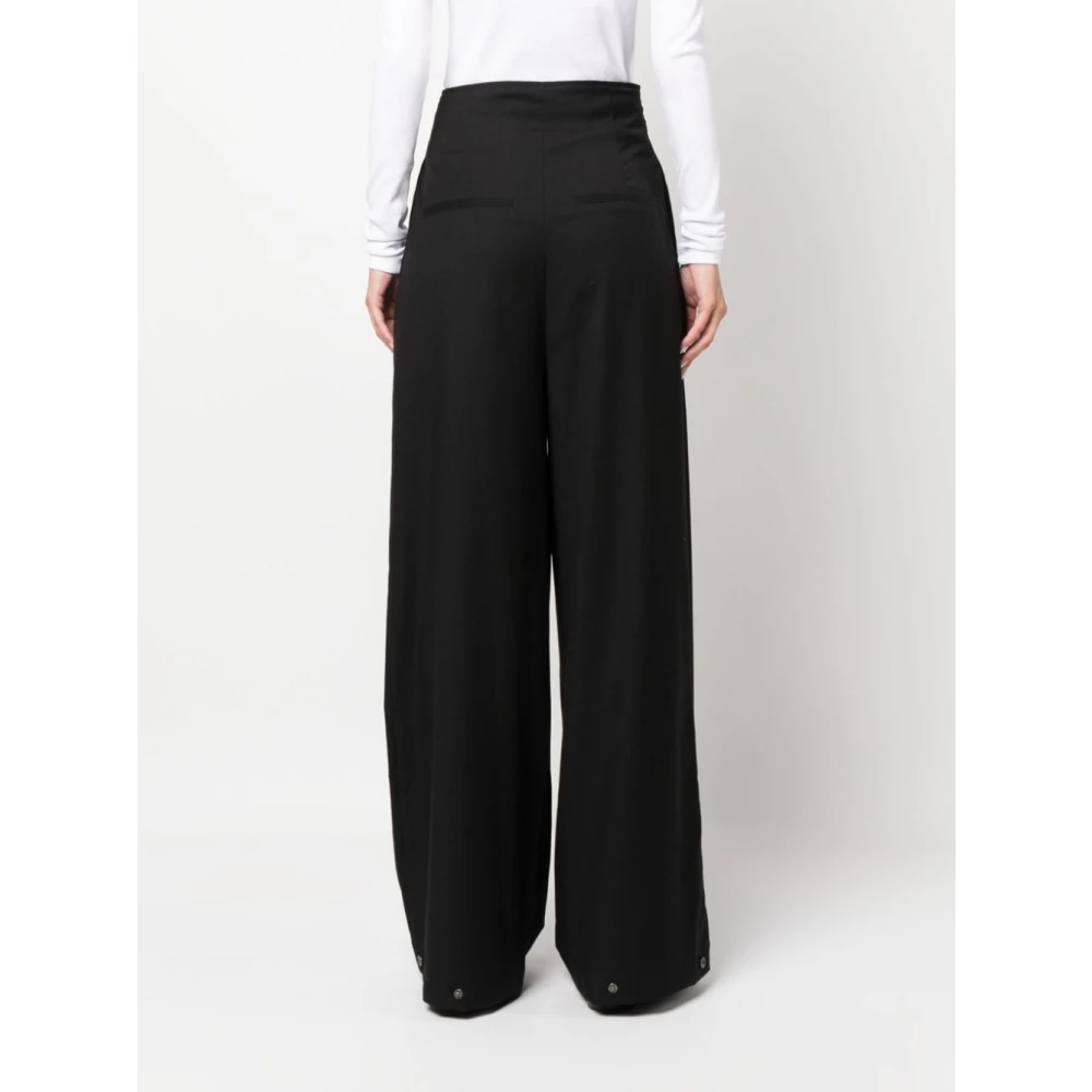 Remain Birger Christensen Zwarte Gedrapeerde Broek Black Dames