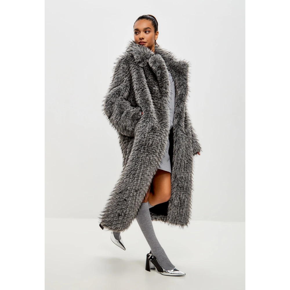 Cesare Gaspari Luxe Nepbontjas Natalie Zwart Gray Dames