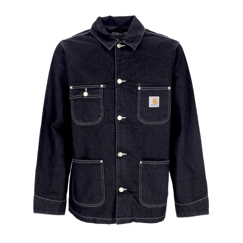 Carhartt WIP Zwarte Denim Jack Klassieke Stijl Black Heren