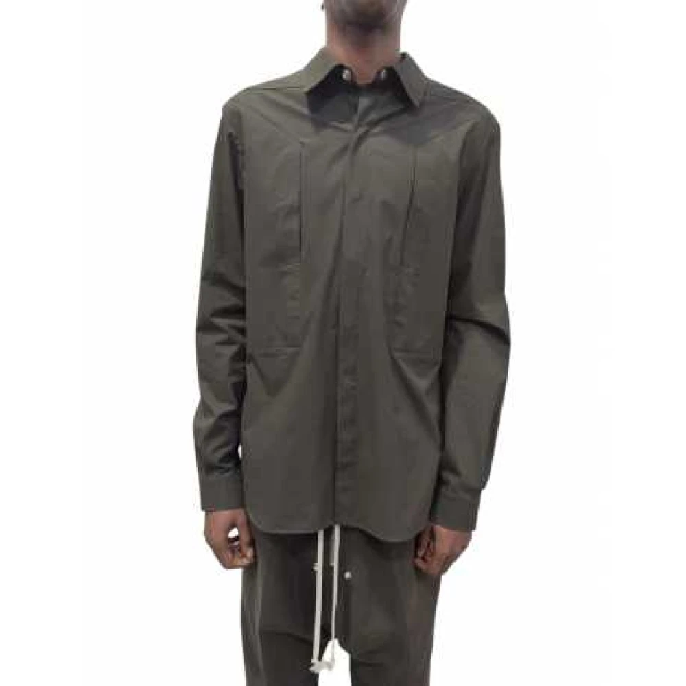 Rick Owens Groen Poplin Overhemd Green Heren