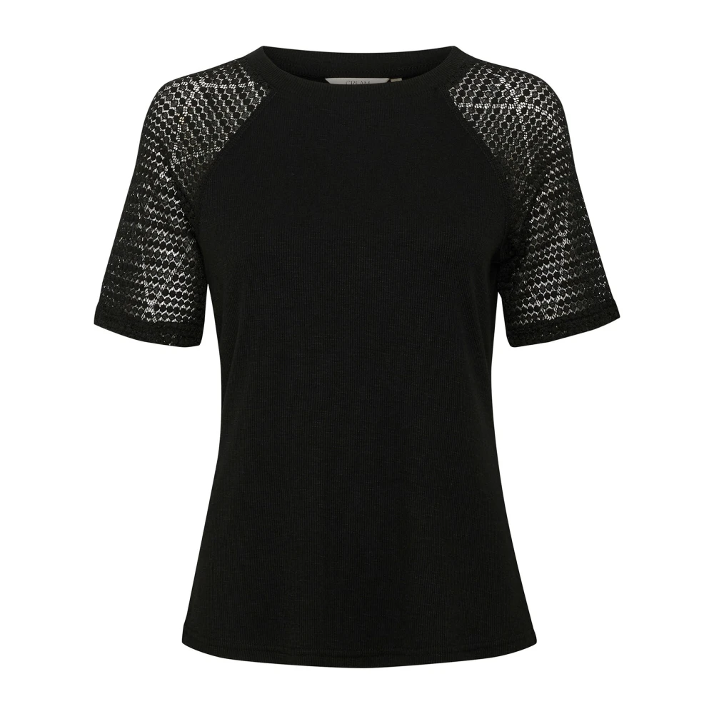 Cream - Tops > T-Shirts - Black - Cream - Modalova