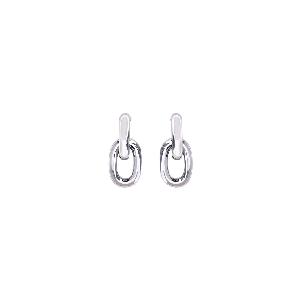 Rabanne Double Xl Link Earrings - Female - Earrings - Gray - One Size - Accessories