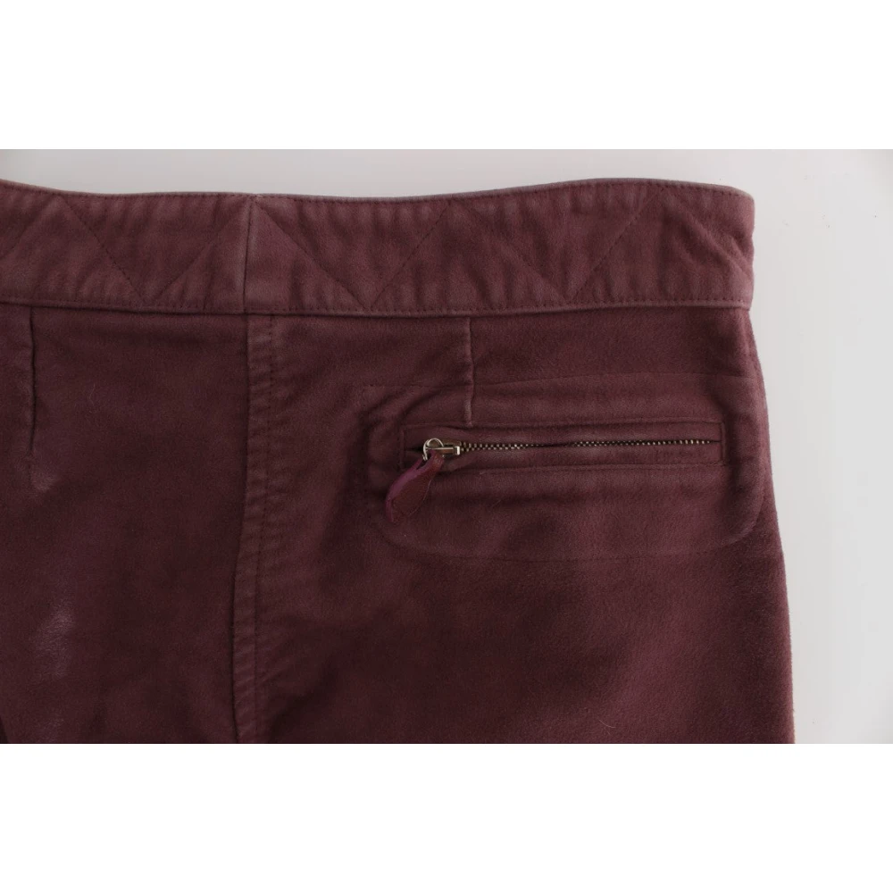 Ermanno Scervino Bordeaux Cargo Capri Broek Red Dames