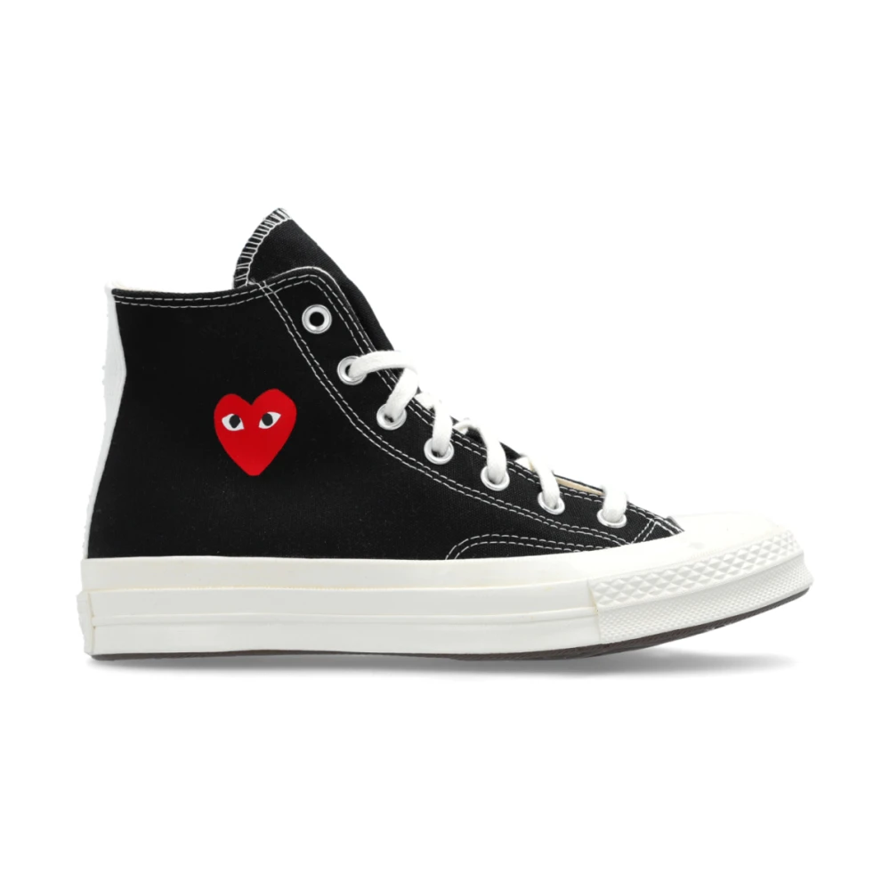 Comme Des Garçons Men's Black/Red Chuck 70 Hi Sneakers /Egret