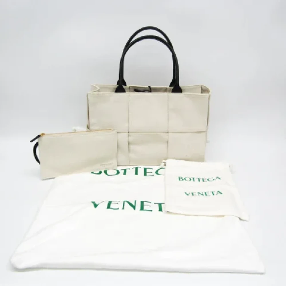 Bottega Veneta Vintage Pre-owned Canvas totes Beige Dames