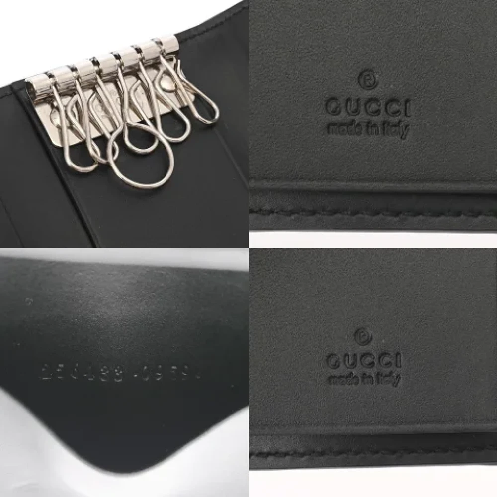 Gucci Vintage Pre-owned Leather wallets Black Heren