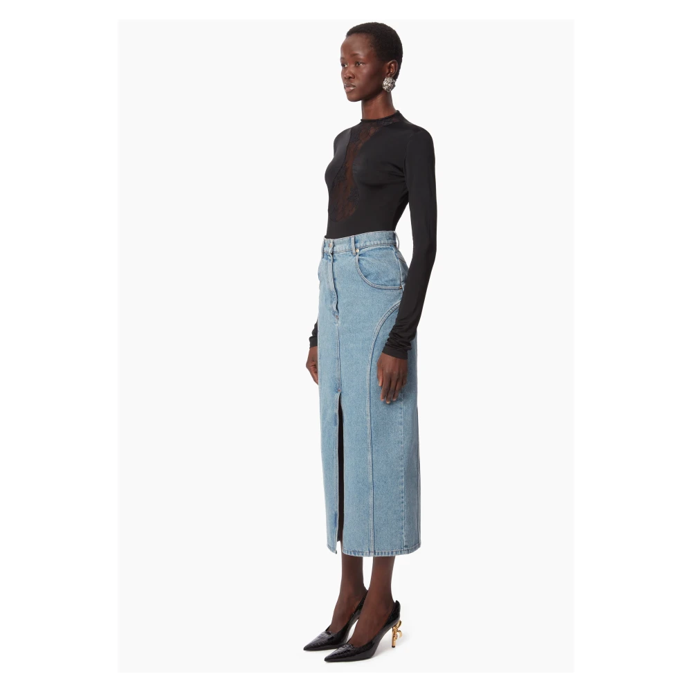 Nina Ricci Zwarte Kant Inzet Top Black Dames