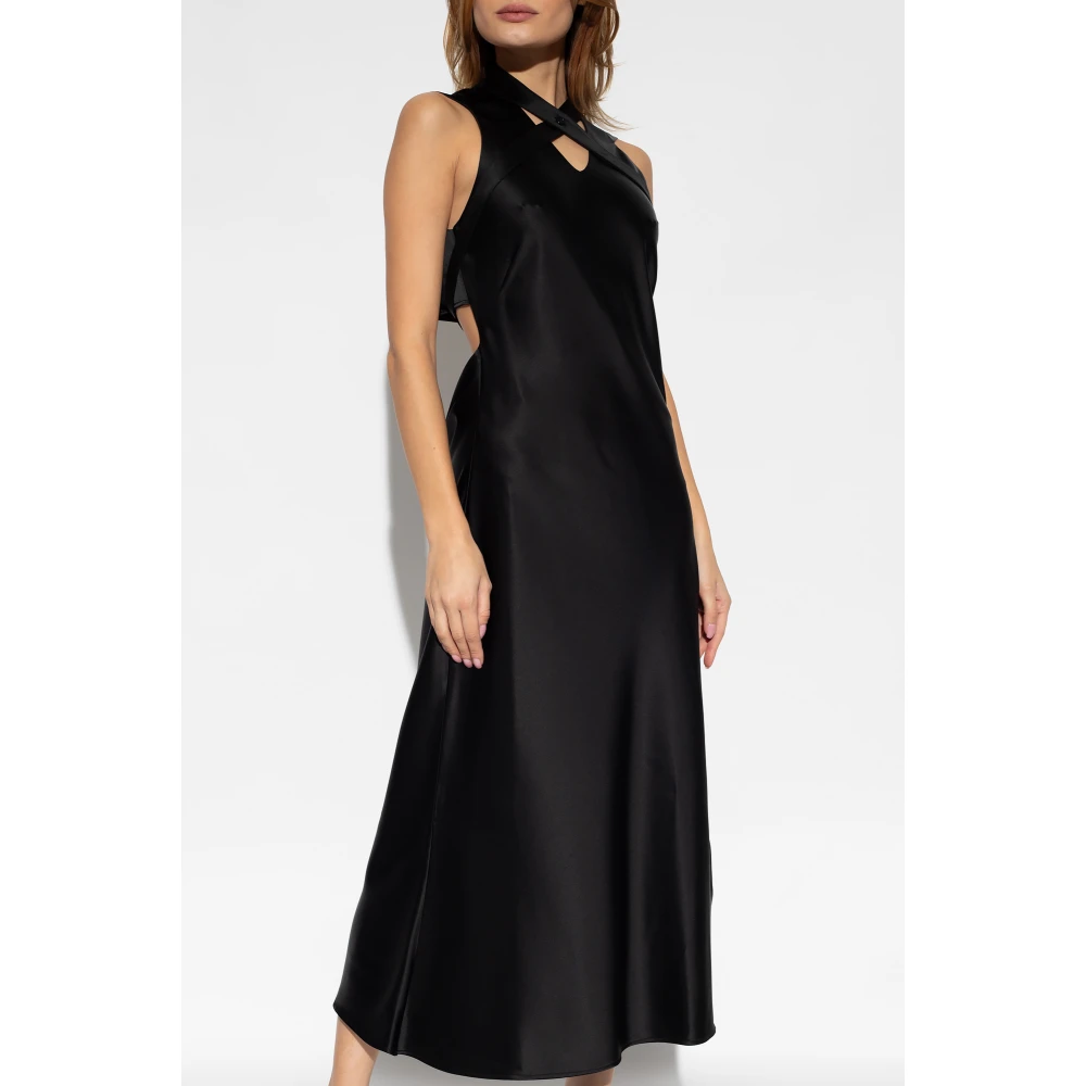 Off White Satijnen jurk Black Dames