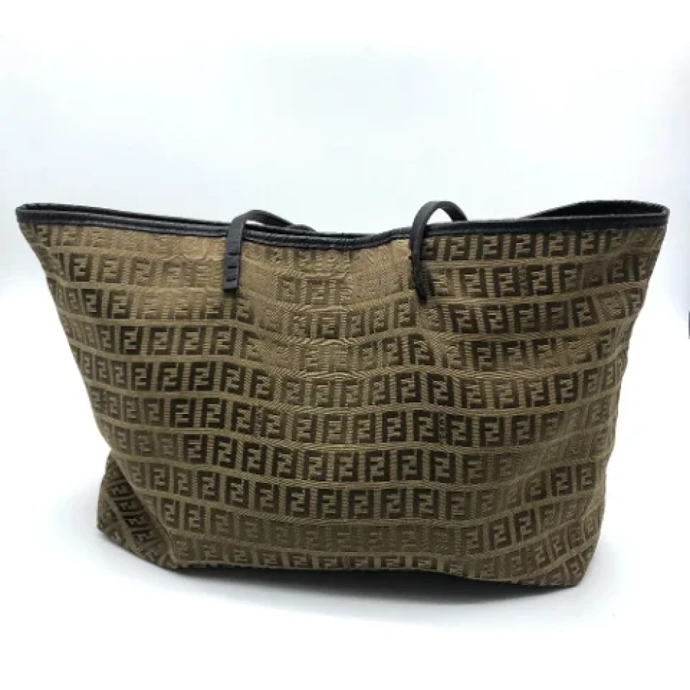 Fendi Vintage Pre-owned Canvas fendi-bags Beige Dames