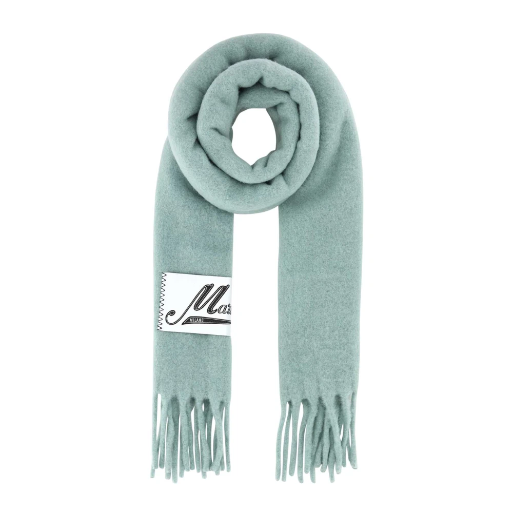 Marni Alpaca Blend Sage Green Scarf Green Heren