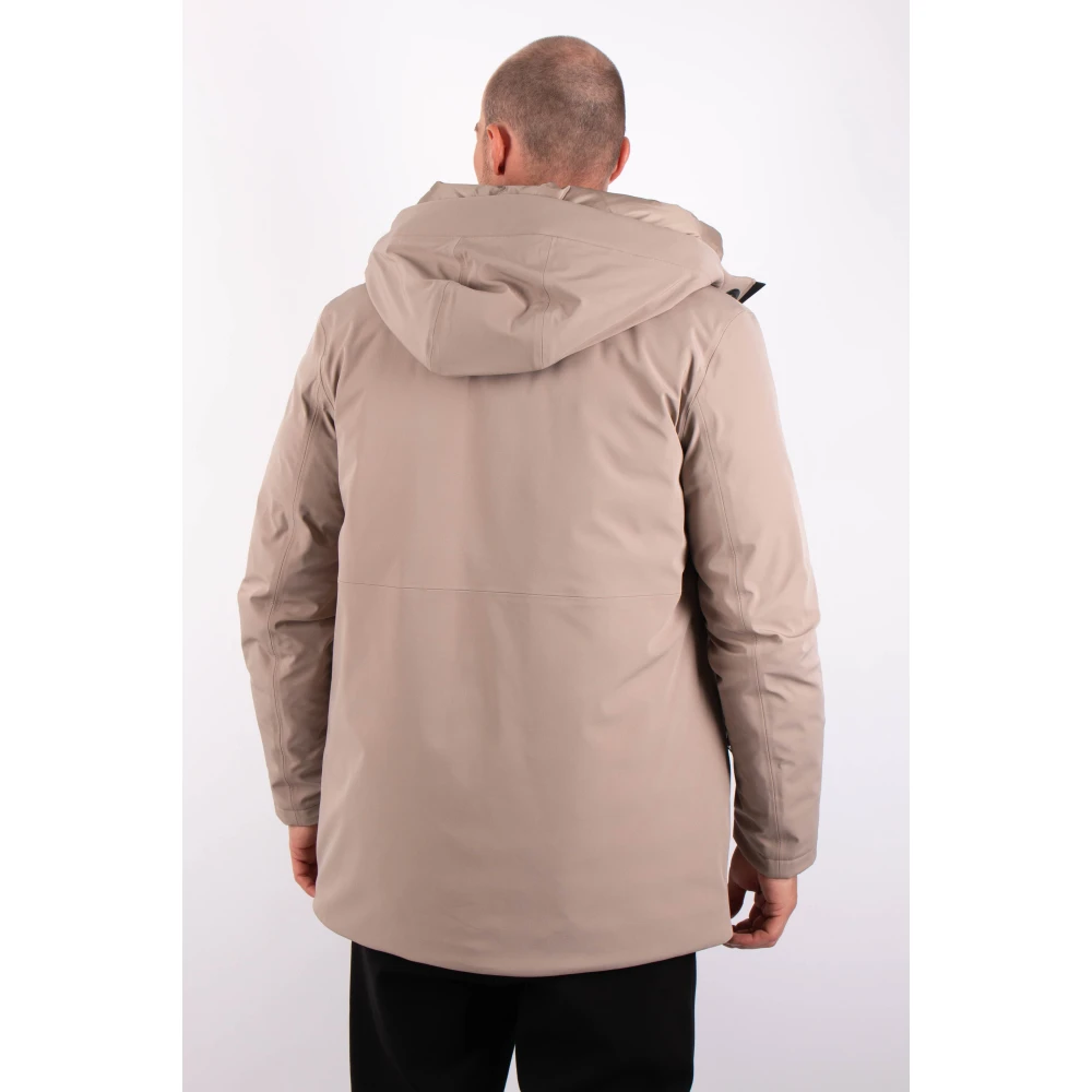 Duno Korte dons gevoerde parka in zand Beige Heren