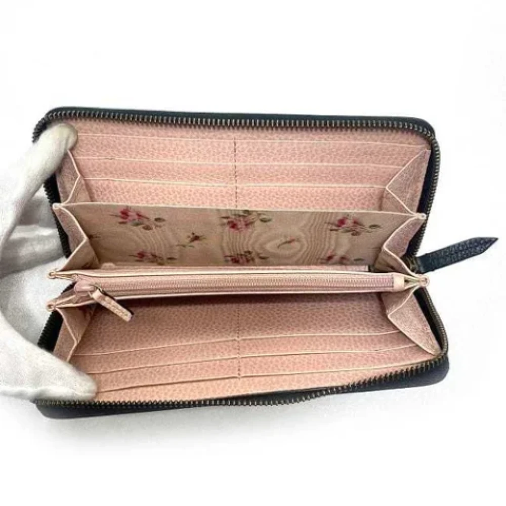 Gucci Vintage Pre-owned Leather wallets Black Dames