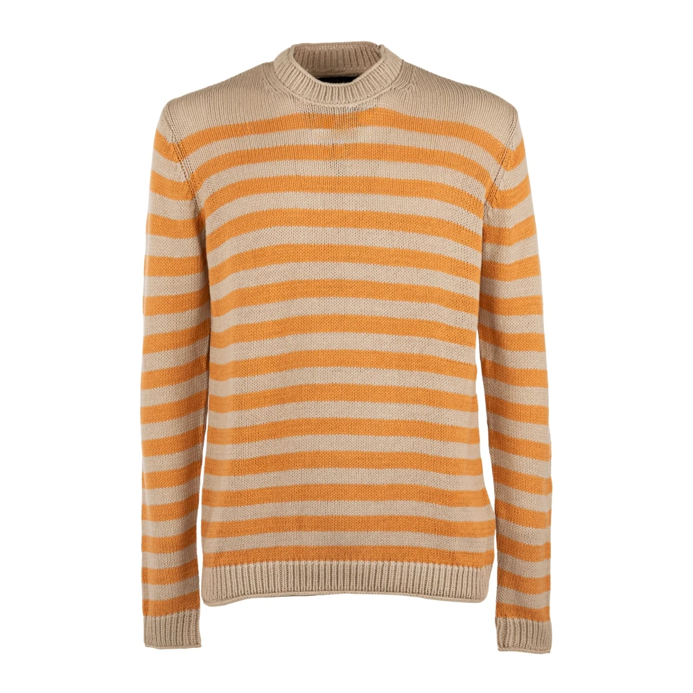 Liu Jo Gestreepte Crewneck Sweater Heren Rood Multicolor Heren