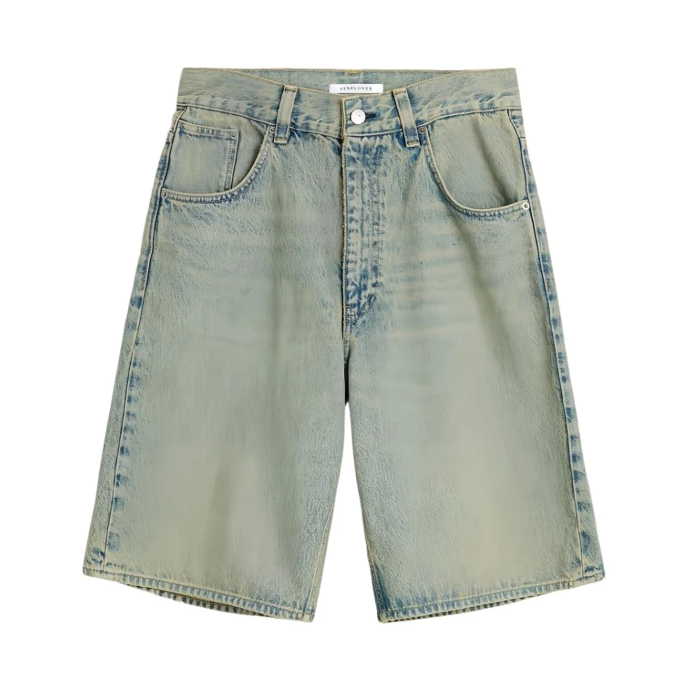 Sunflower Men's Blue Denim Shorts, W34, Super Wide Short