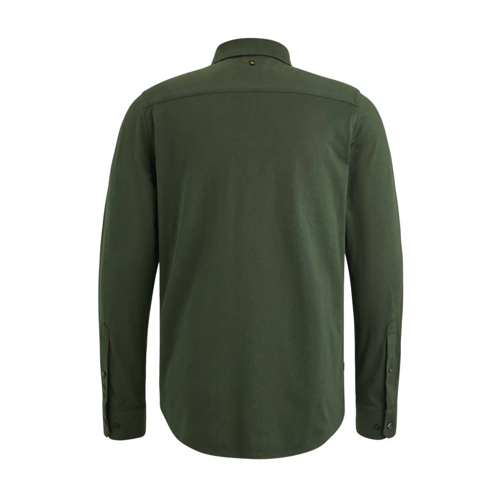 PME Legend Satin Jersey Lange Mouw Shirt Green Heren