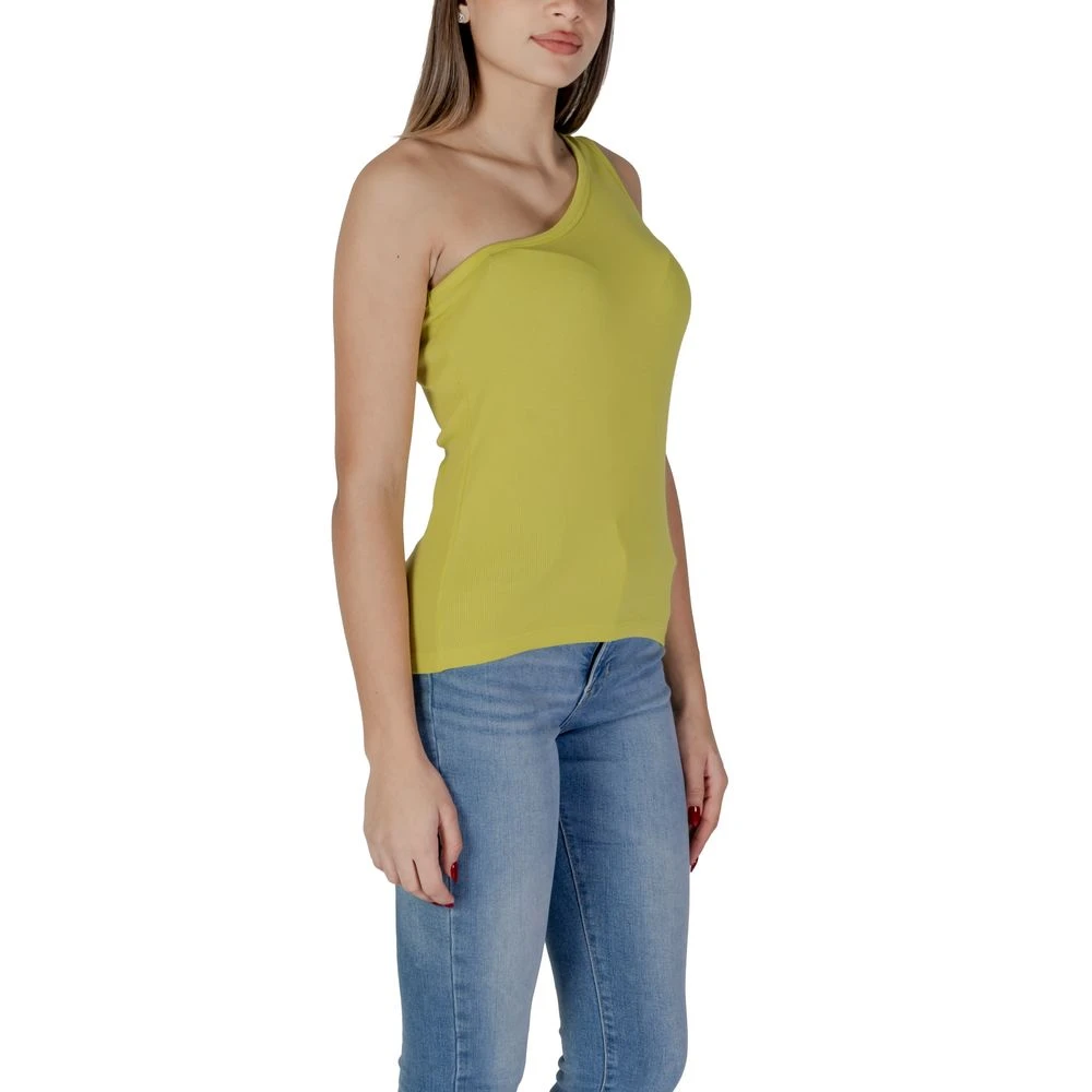 b.Young Gele Katoenen Tops & T-shirt Yellow Dames