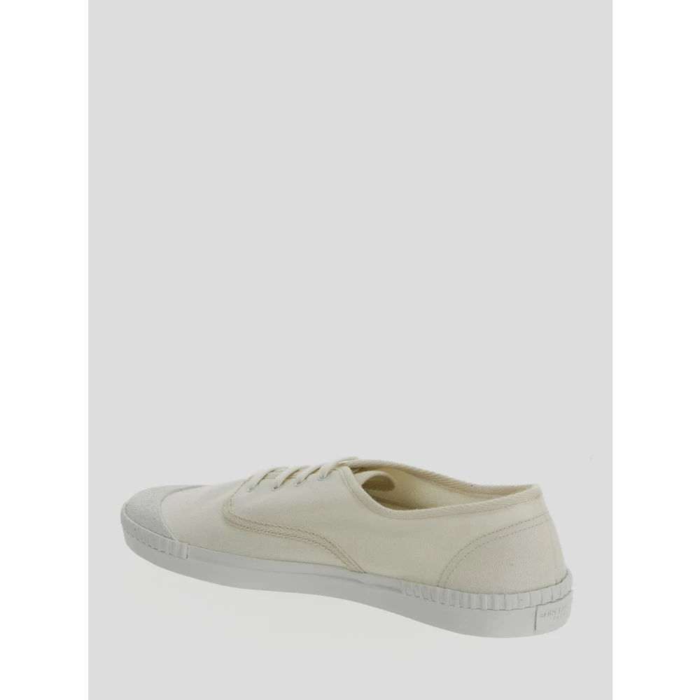 Saint Laurent Canvas Sneaker White Heren