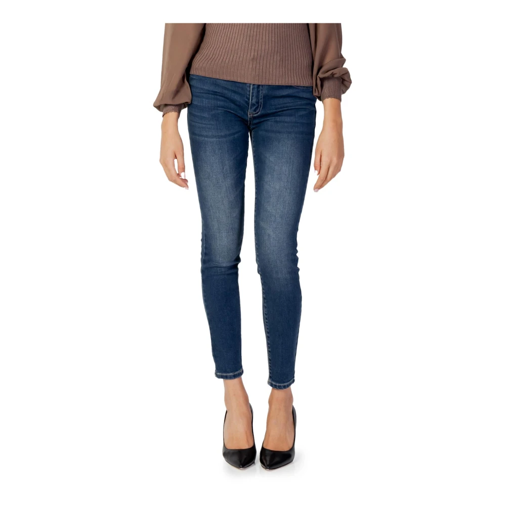 Armani Exchange Blauwe Boyfriend Cut Jeans voor Vrouwen Blue Dames