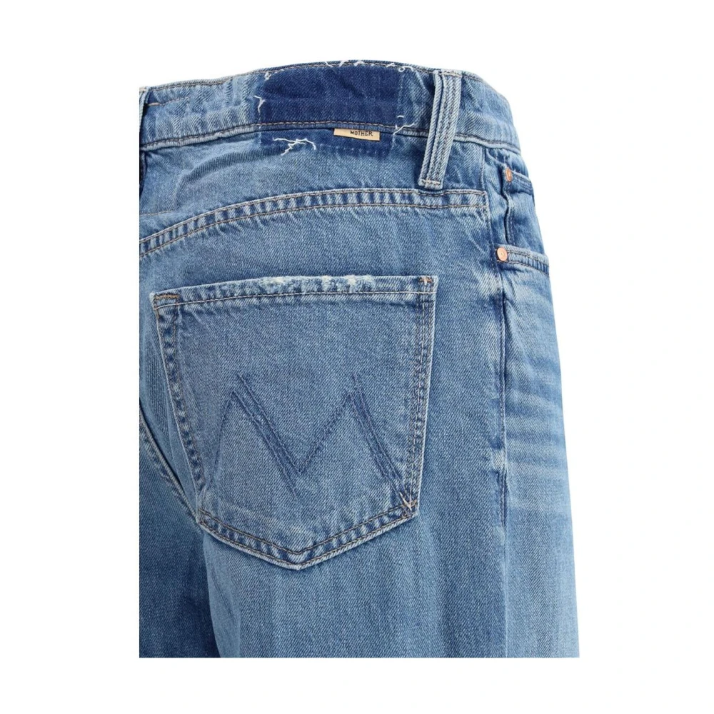 Mother High-Waist Straight-Leg Jeans met Vijf-Pocket Design Blue Dames