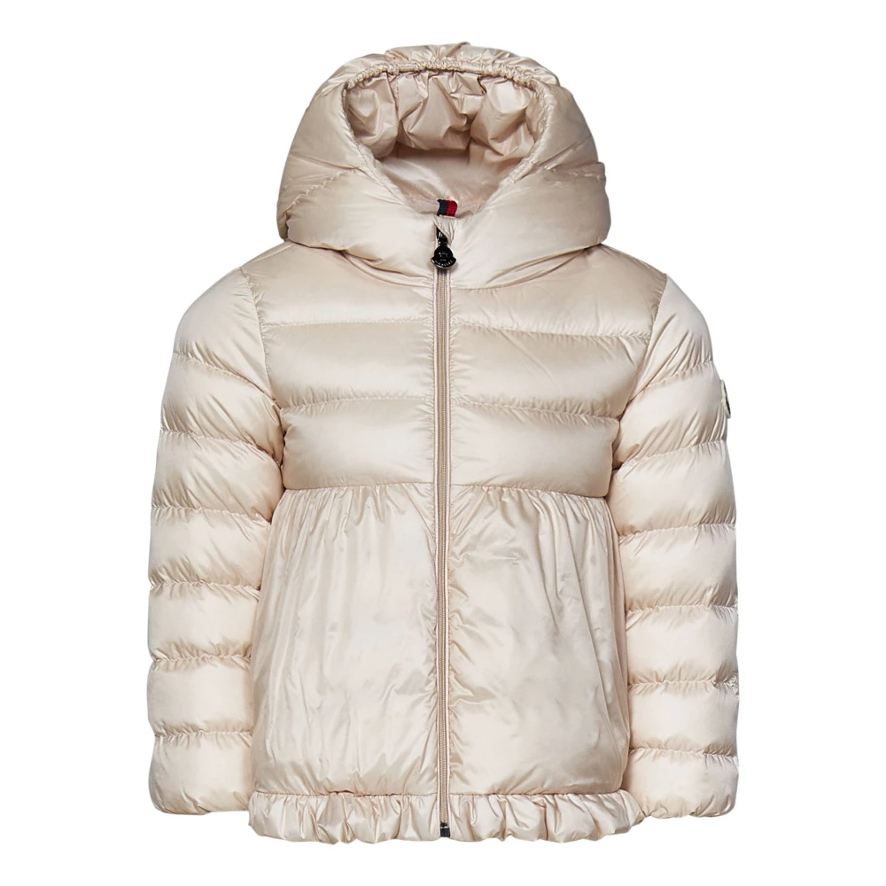 Moncler Rosa Quiltad Huva Jacka för Barn Pink, Flicka