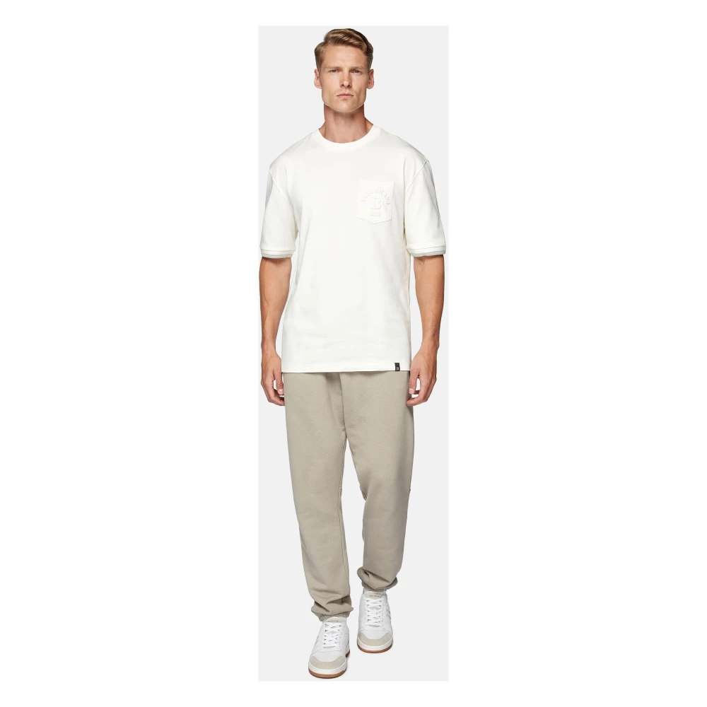 Boggi Milano T-shirt van katoenmix White Heren