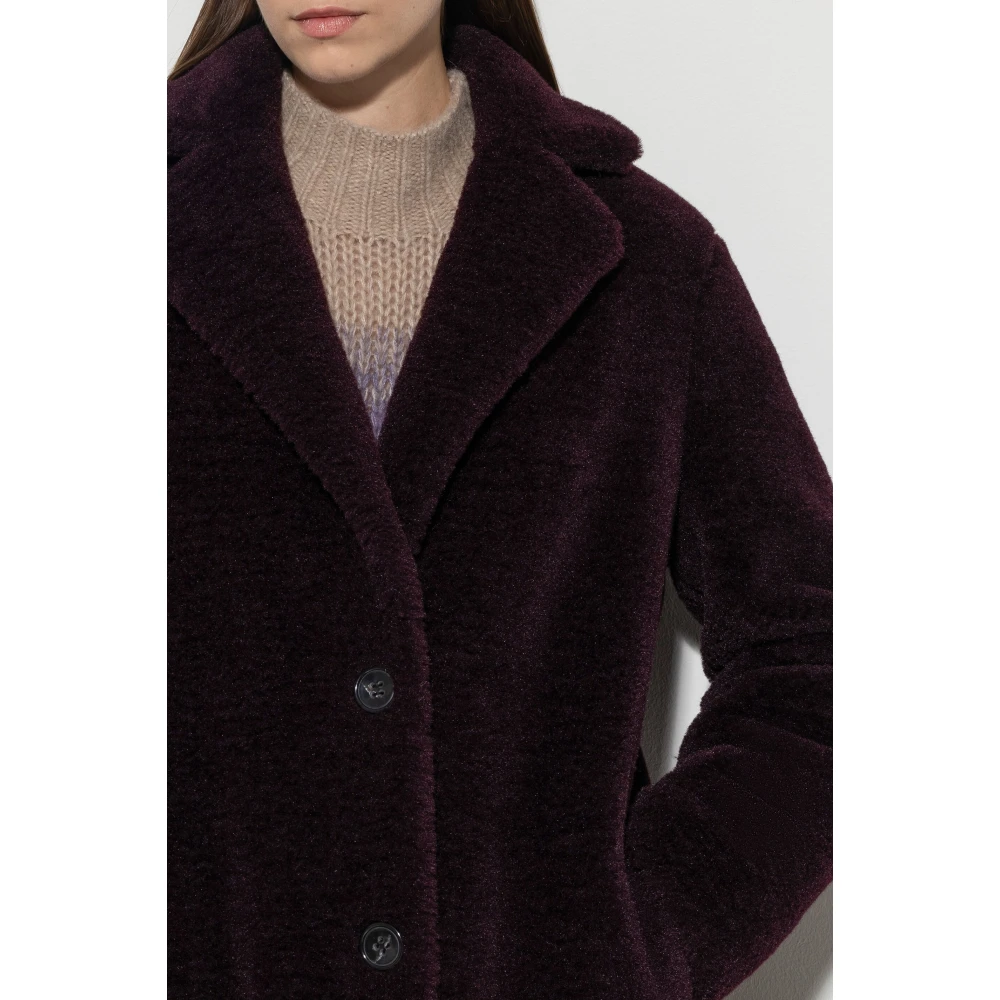 LUISA CERANO Bordeaux Faux Fur Blazerjas Red Dames