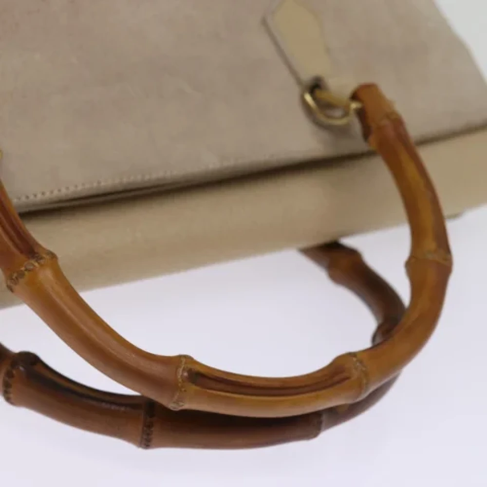 Gucci Vintage Pre-owned Suede totes Beige Dames