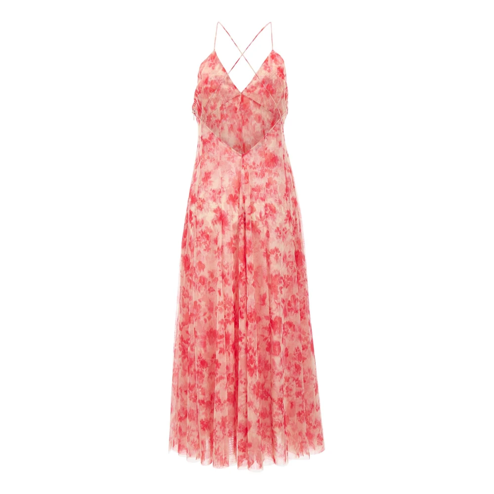 Philosophy di Lorenzo Serafini Bloemenprint Tule Jurk Roze Pink Dames