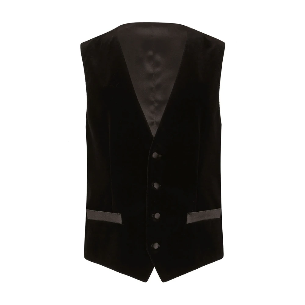 Dolce & Gabbana Stijlvolle Vest voor Mannen Black Heren