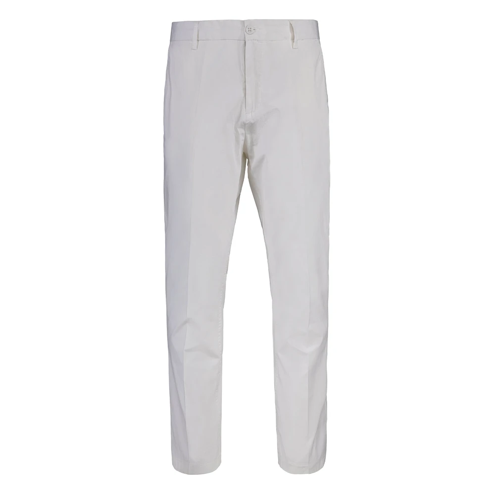 Bomboogie Men's White Slim Fit Cotton Chino Trousers - Chinos - W36 - Trousers