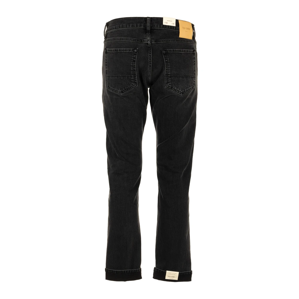 Tela Genova Zwarte Broek met 5 Zakken Black Heren