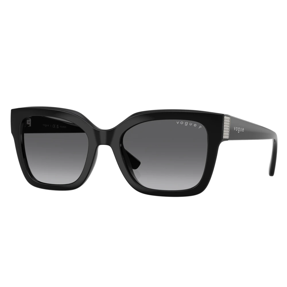 Vogue Women's Black Sunglasses, 54 Mm, Polarized Sunglasses Grey Gradient