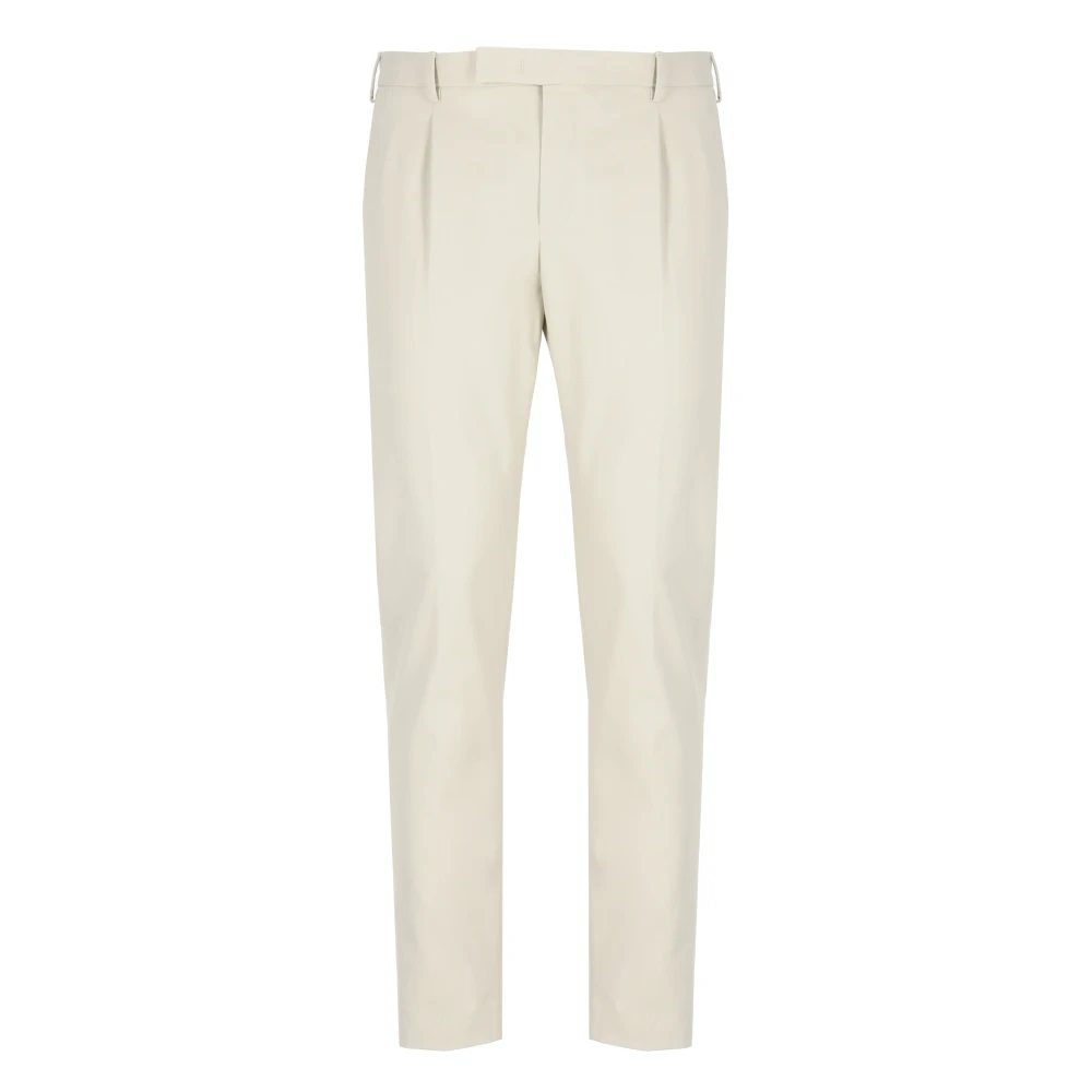 PT Torino Beige Katoenen Broek met Zakken Beige Heren