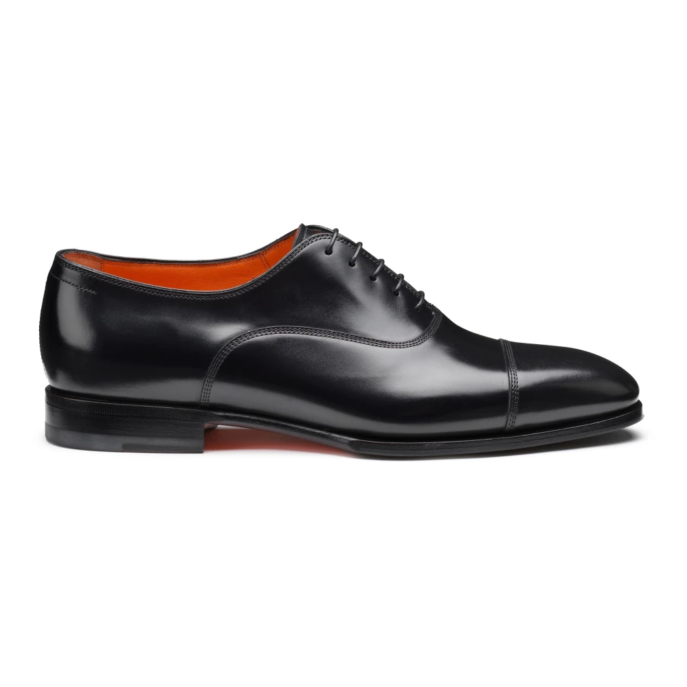 Santoni Hombre Negro - Zapato Oxford De Cuero - Shoes - 42 Eu