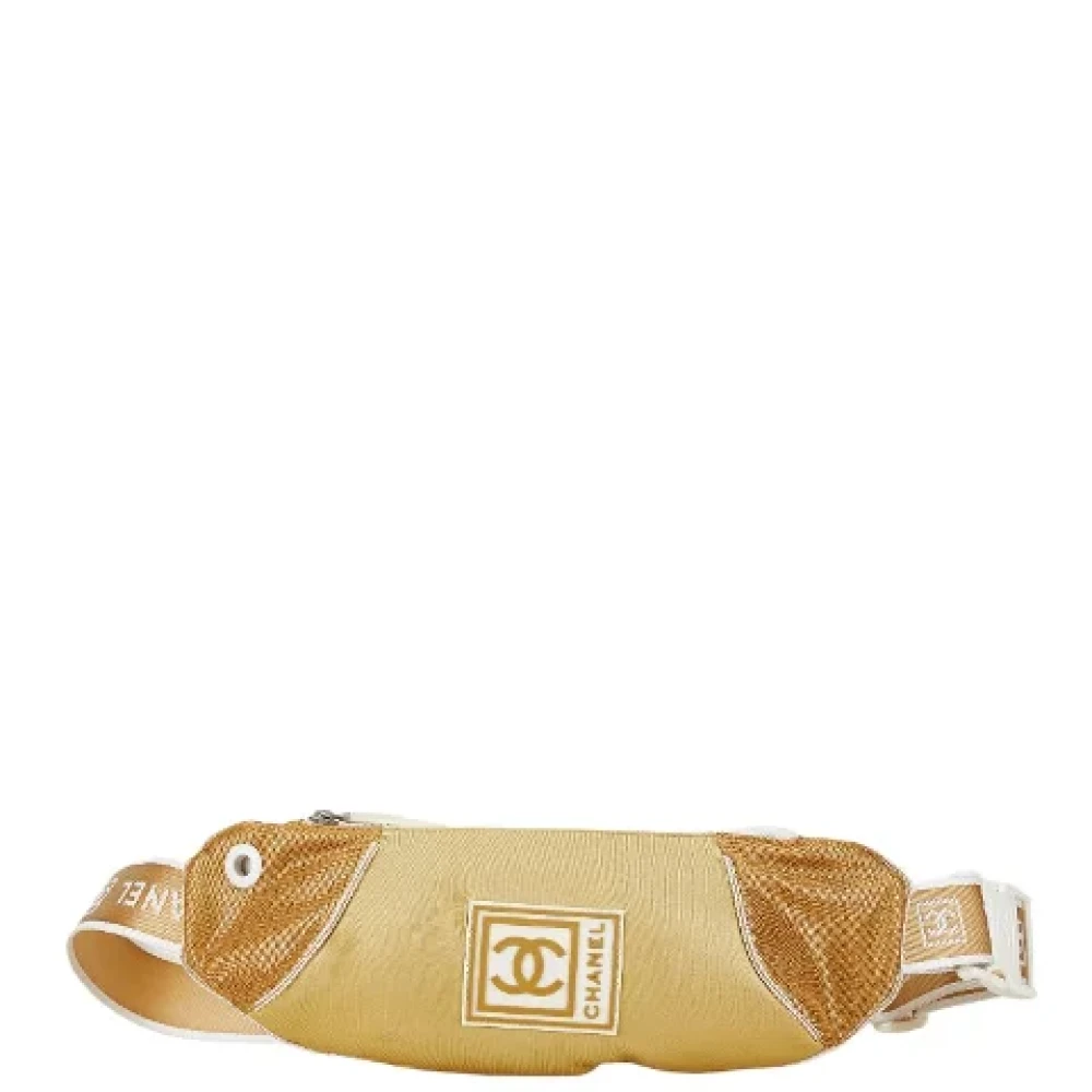 Chanel Vintage Pre-owned Canvas chanel-bags Beige Dames