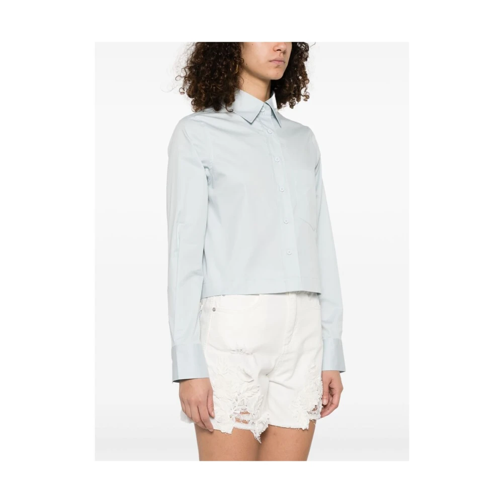 closed Blauwe Knoopsluiting Shirt Blue Dames