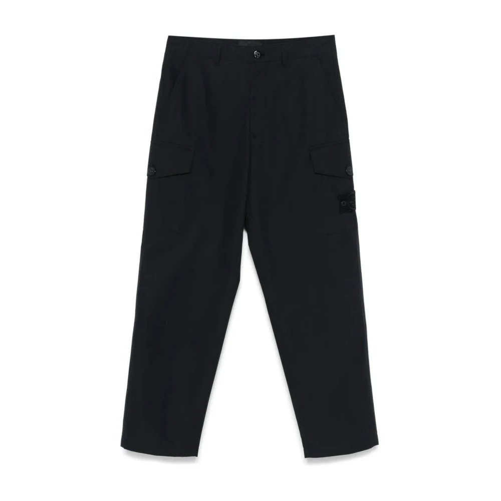 Stone Island Blue Straight Trousers - Male - Straight Trousers - W32 - Trousers