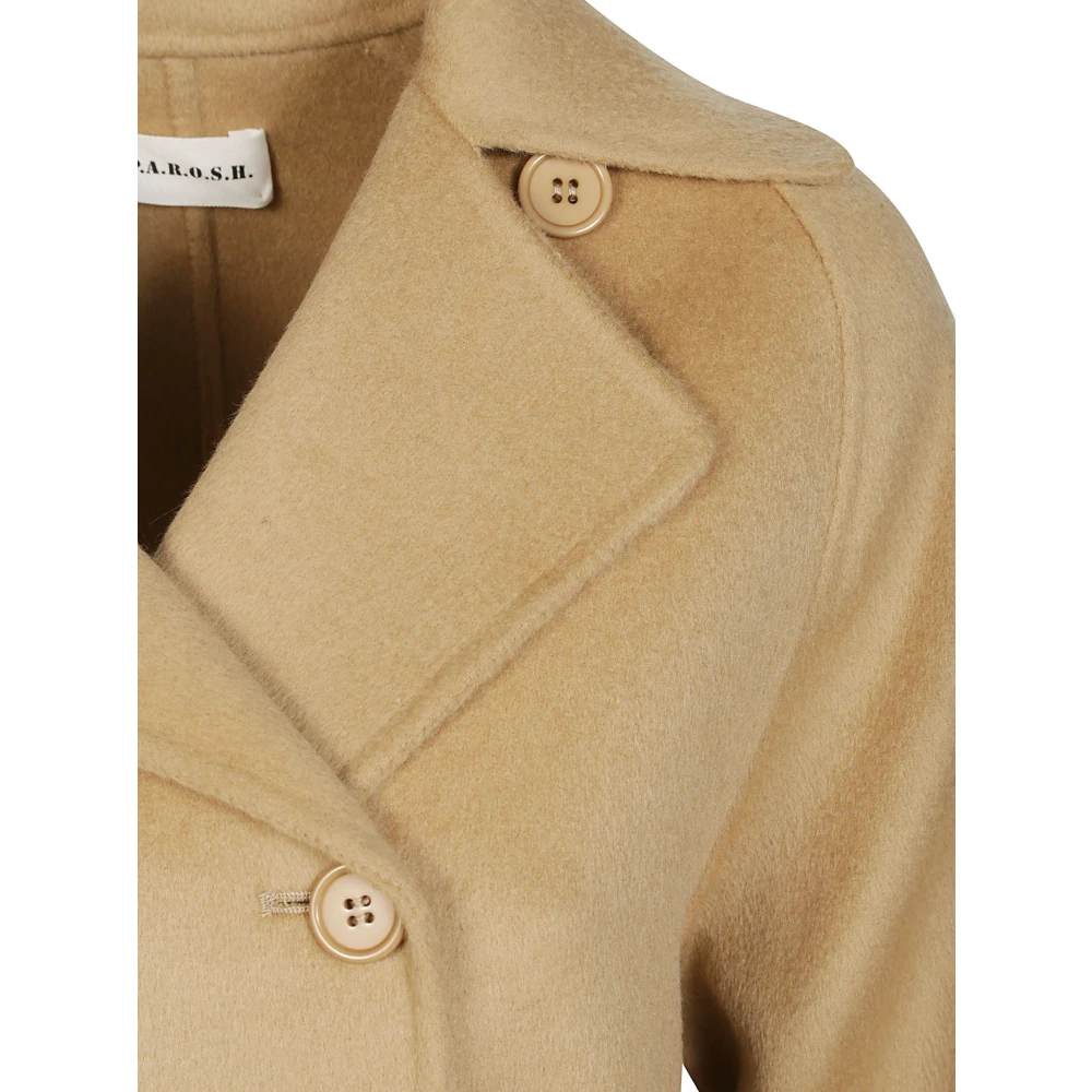 P.a.r.o.s.h. Dubbelbreasted Jas Beige Dames