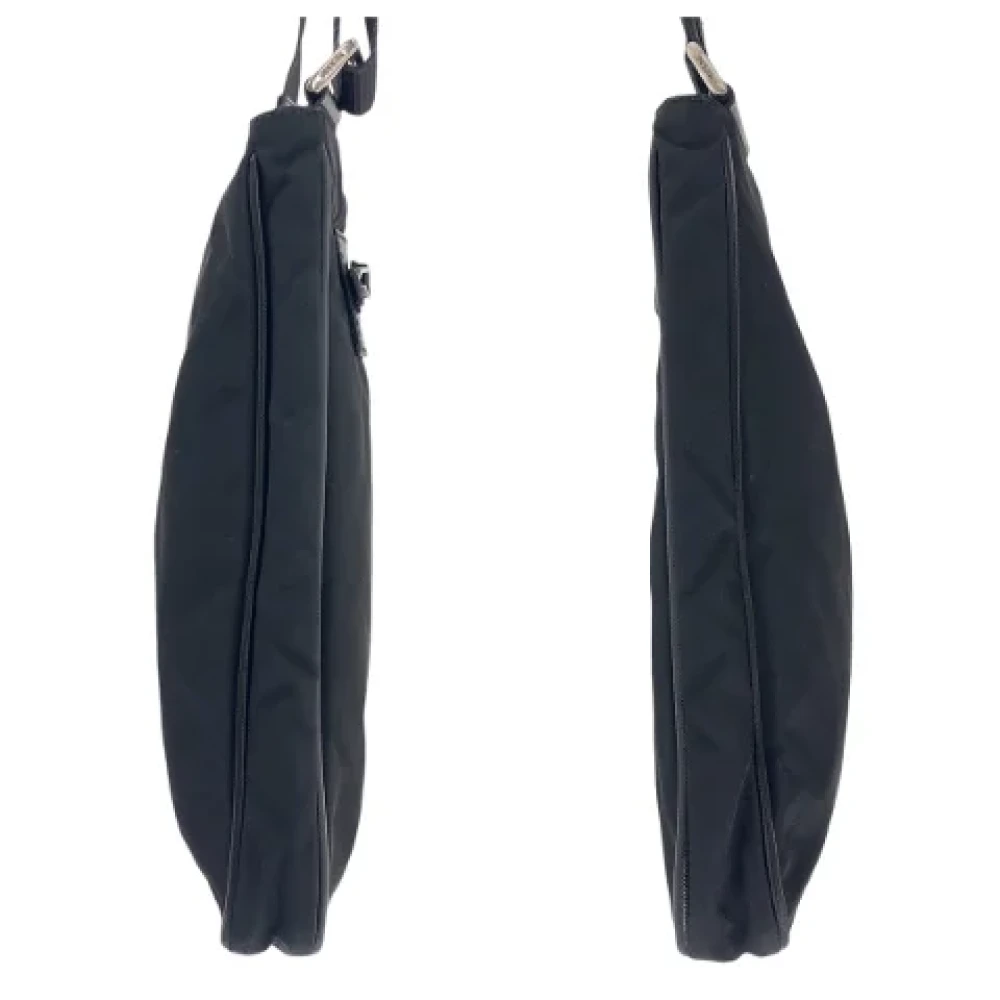 Prada Vintage Pre-owned Canvas crossbody-bags Black Dames