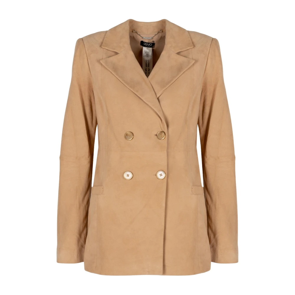 Liu Jo Klassieke Elegante Jas Beige Dames