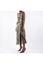 robe-en-polyester-elasthanne-marron