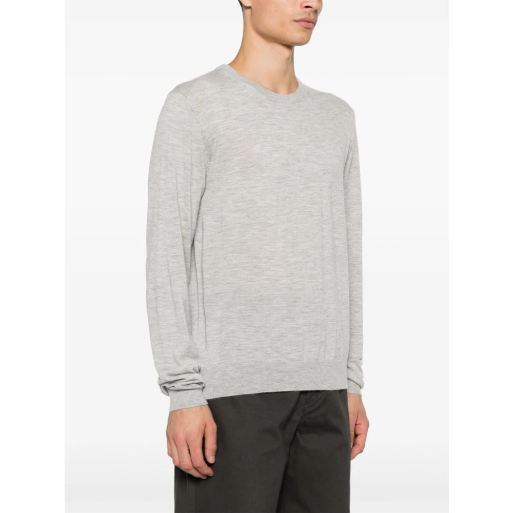 Hugo Boss Grijze Kasjmier Gebreide Trui Gray Heren