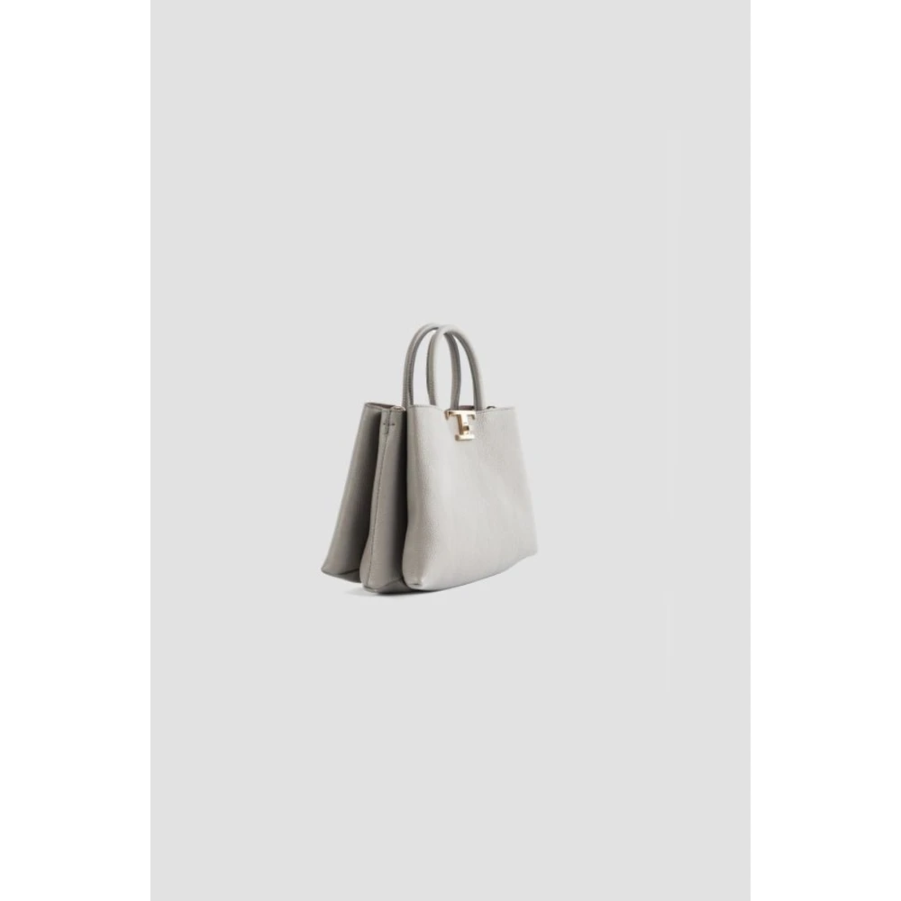 TOD'S Grijze Leren Schoudertas Gray Dames