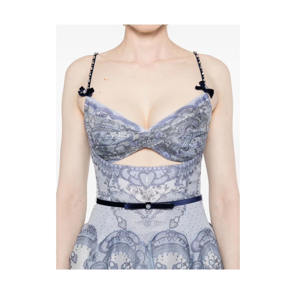 Zimmermann Blauwe Ceintuurjurk Bewuste Stijl Blue Dames