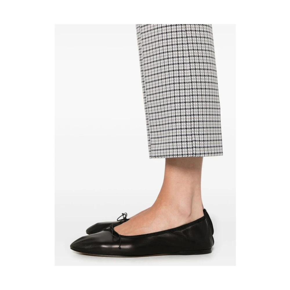 Theory Houndstooth Stretch Broek Gray Dames