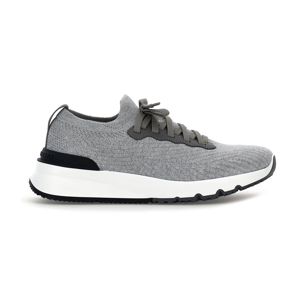 Brunello Cucinelli Knit Runners Heren Schoenen Grijs