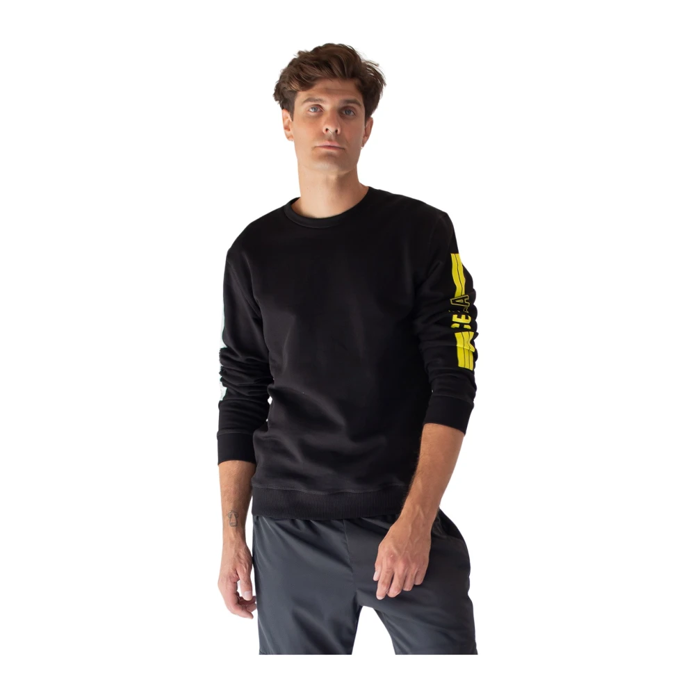 ICE Play Logo-mouw Sweatshirt in Zwart Black Heren