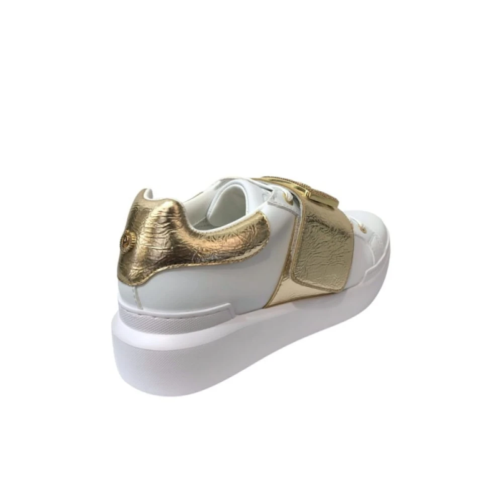 Pollini Nuke45 Wit Goud Sneakers White Dames