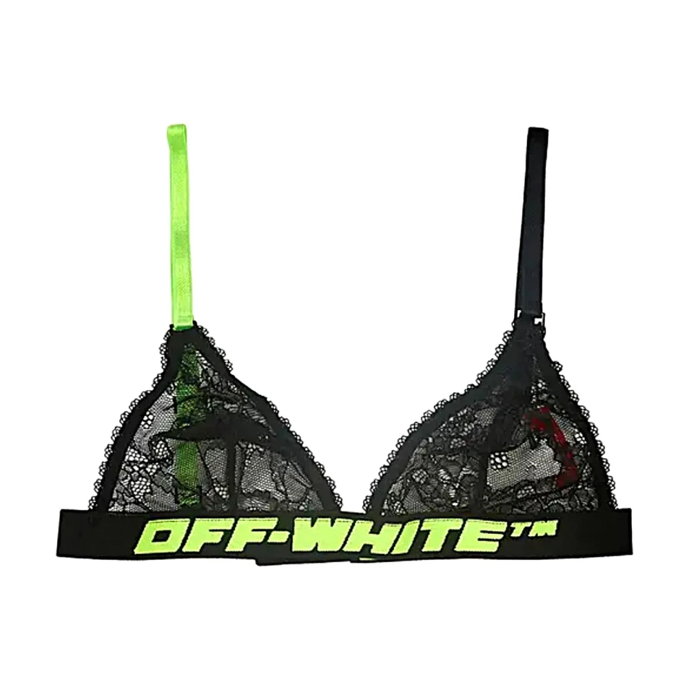 Off White Comfortabele katoenen slips voor dagelijks gebruik Black Dames